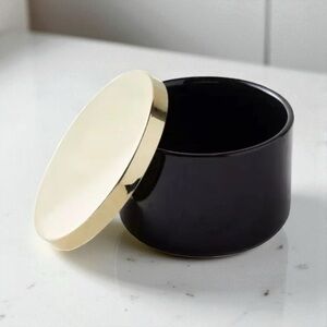 Z Gallerie Black and Gold Accent Multi Use Storage Canisters - Set of 2